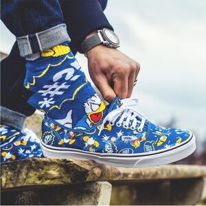 Disney x Vans Donald Duck Shoes Blue White Women's Size 8.5 Men's Size 7